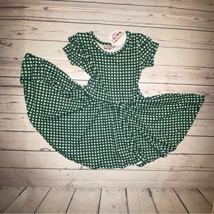 DotDotSmile green cap dress